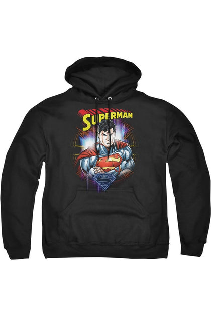 Gildan Superman Glam Sweat à Capuche Noir Large 2