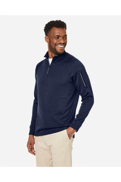 CORE365 Fusion ChromaSoft Fleece Quarter-Zip Pullover Blue Small 3
