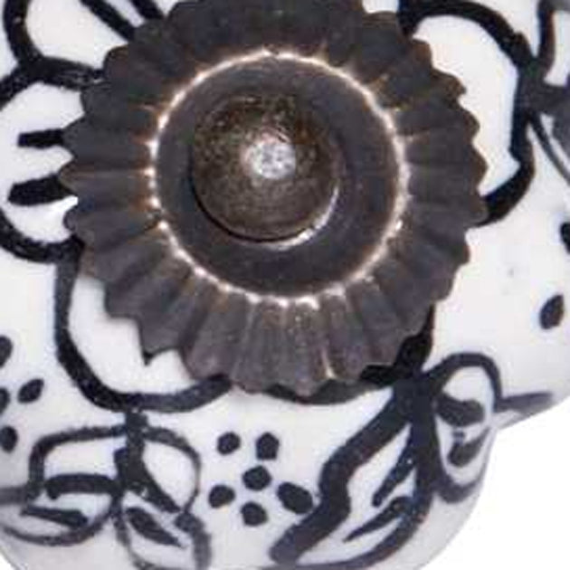 Hivvago Knob White Black Gold 12 Pack 5
