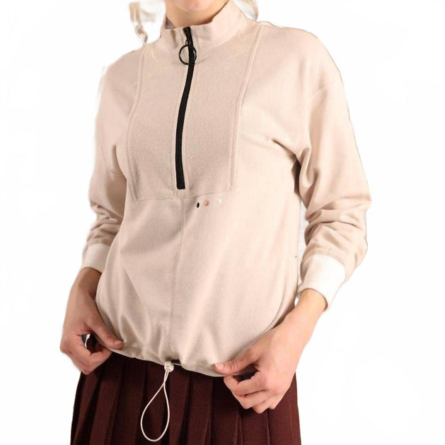 Simondona Half Zip Sweatshirt Beige Medium 2