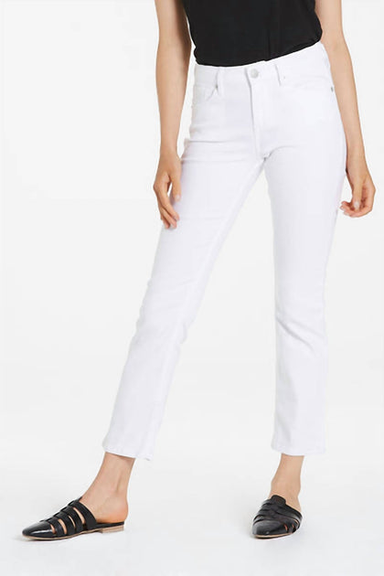 Dear John Denim Blaire High Rise Ankle Slim Straight Jeans White 30 2