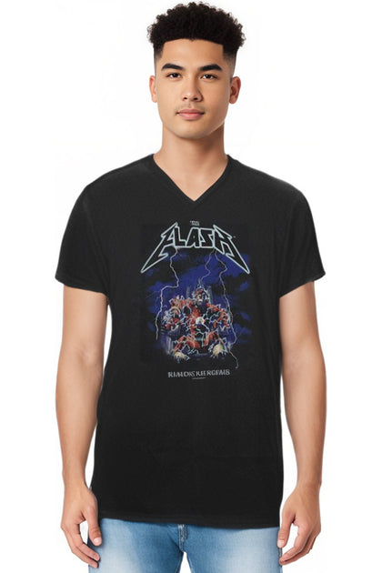 Gildan DC Comics Flash Run The Lightning V-Ausschnitt T-Shirt Schwarz Large 4