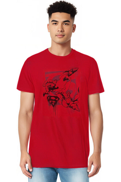 Gildan Superman Omnipresent T-Shirt Red XXX-Large 4