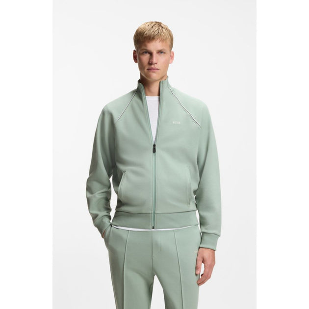 Boss Contrast-piping Sweatshirt Green Small 4