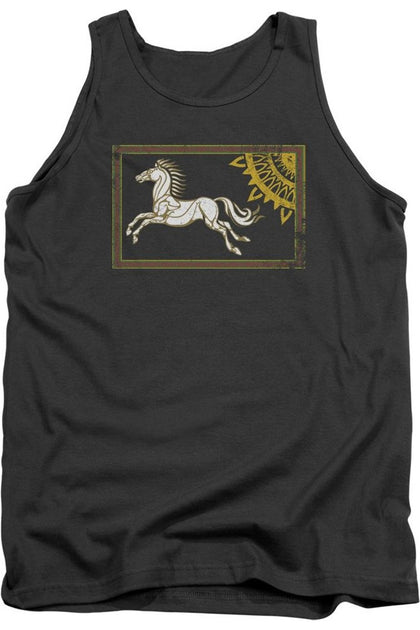 Gildan Herr Der Ringe Rohan Banner Tank Top Schwarz Medium 2