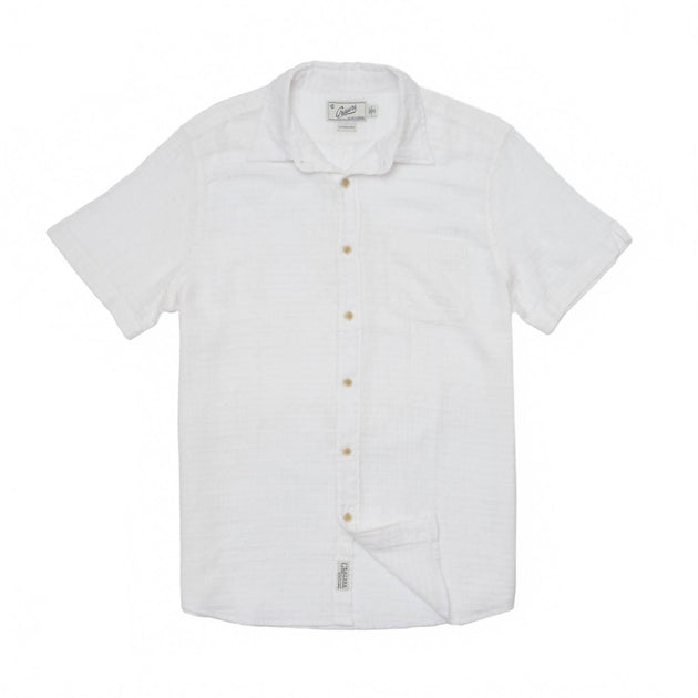 Grayers Bamboo Dobby Short Sleeve Shirt White XL 4