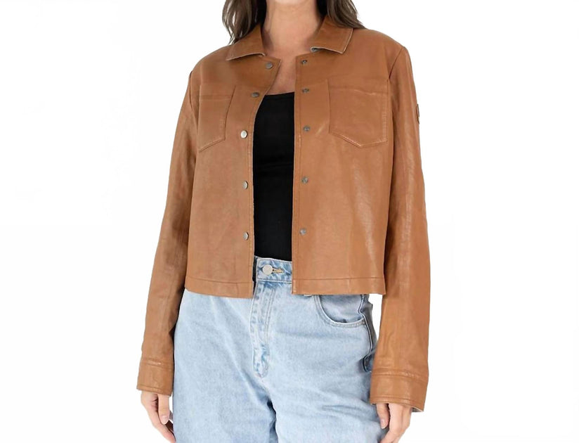 MAURITIUS Lefei RF Leather Jacket Brown Medium 2