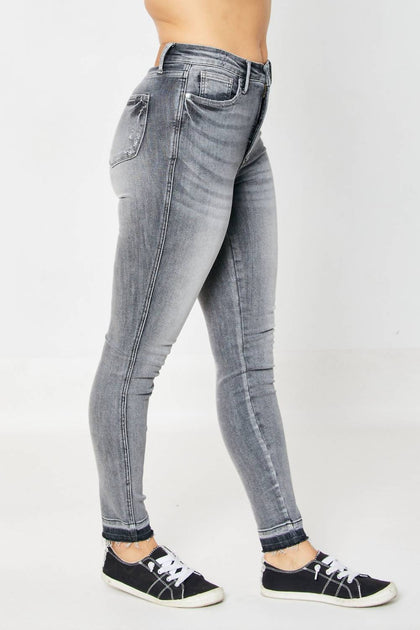 Judy Blue High Rise Control Top Skinny Jeans Grey US 18W 4