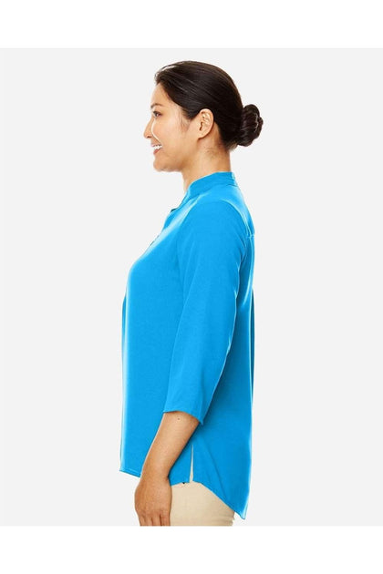Devon & Jones Perfect Fit Three-Quarter Sleeve Crepe Tunic Blue XLarge 4