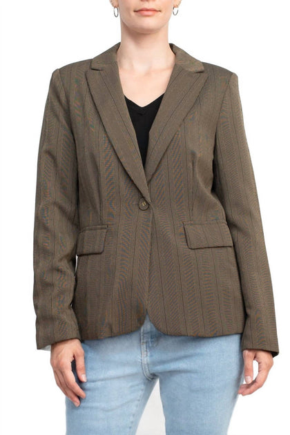 Danillo Notched Collar Gabardine Blazer Multi US 14 3