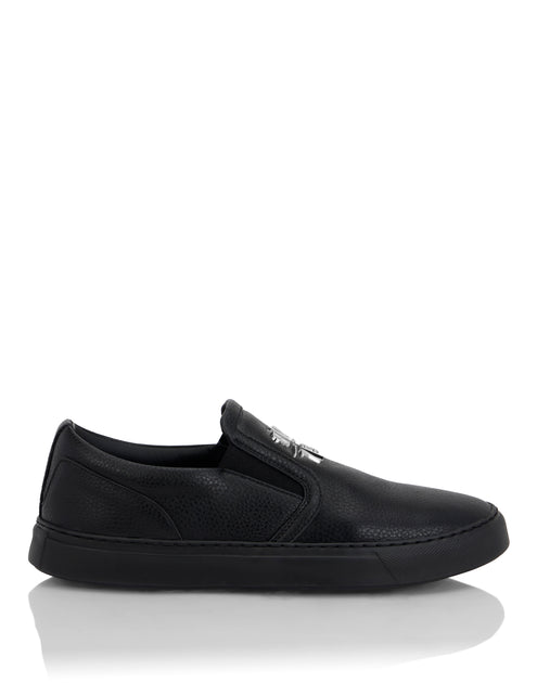 Philipp Plein Deer Print Leather Slip On Black 45 4