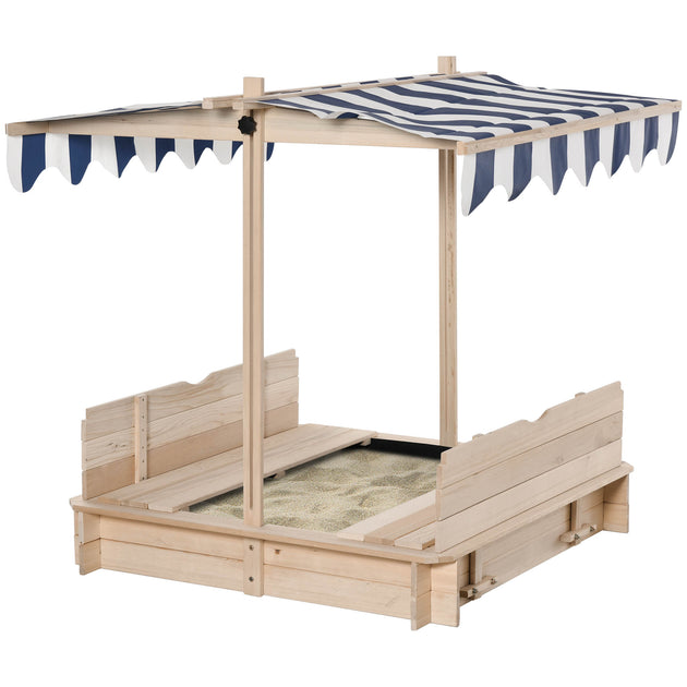 Hivvago Covered Kids Sandbox Natural/Blue 2