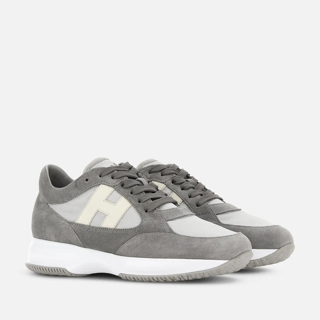Hogan Interactive Lace-Up Sneakers Grey UK 8 3