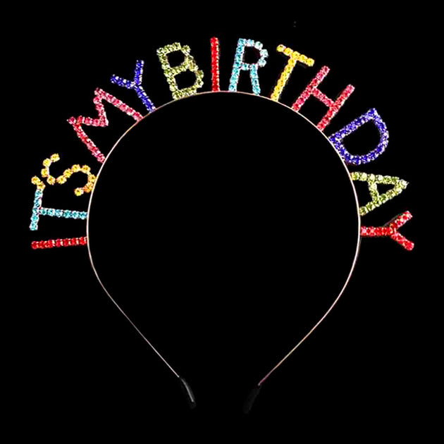 FASHNZFAB It Is My Birthday Headband Gold 3