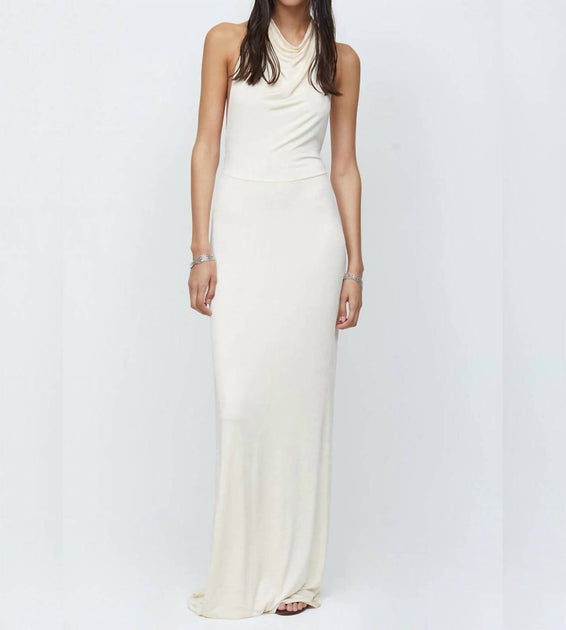 Bec + Bridge Ariel Halter Maxikleid Weiß US 8 2