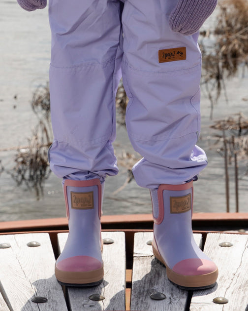 Deux par Deux Short Rain Boots Pink US 2 3