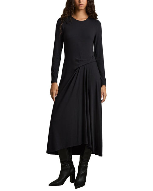 Reiss Ivy Ruched Midi Dress Black UK 8 2