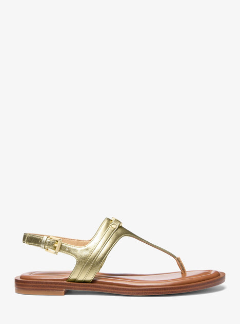 Michael Kors Mandy T-Strap Sandal Gold US 5.5 3