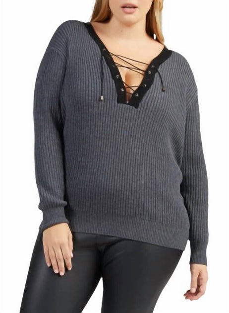 Tart Collections Amity Sweater Grey 3X 2