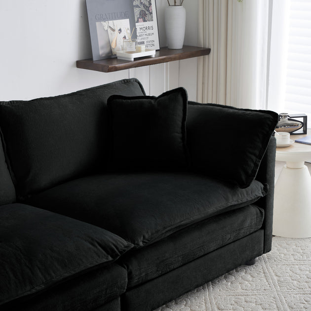 Streamdale Chenille Ottoman 5