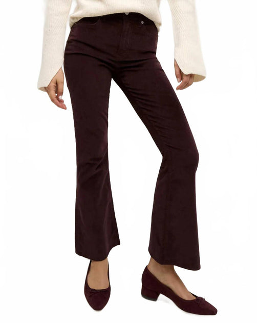 Veronica Beard Carson Ankle Flare Cord Pants Purple 29 4