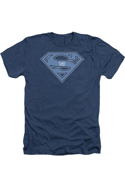 Gildan Superman U N Shield T-Shirt Blue Medium 2