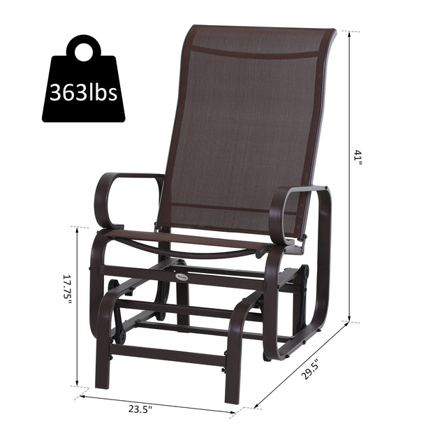 Hivvago Metal High-Back Gliding Rocker 8