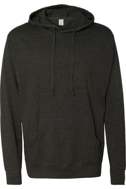 Independent Trading Co. Lightweight Hooded Pullover T-Shirt Grey XLarge 2