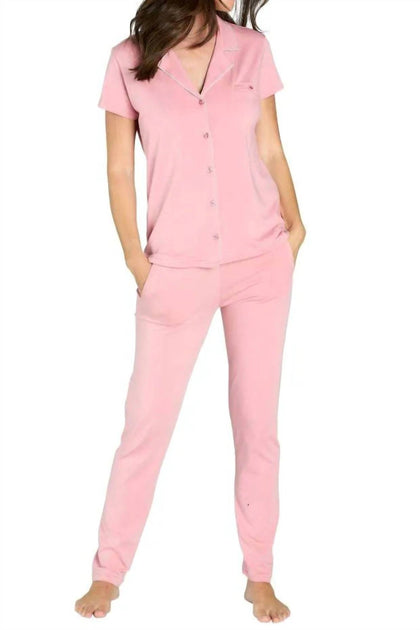 Twelve Eighty Eight Brenda Pajama Set Silky Rose Large 3