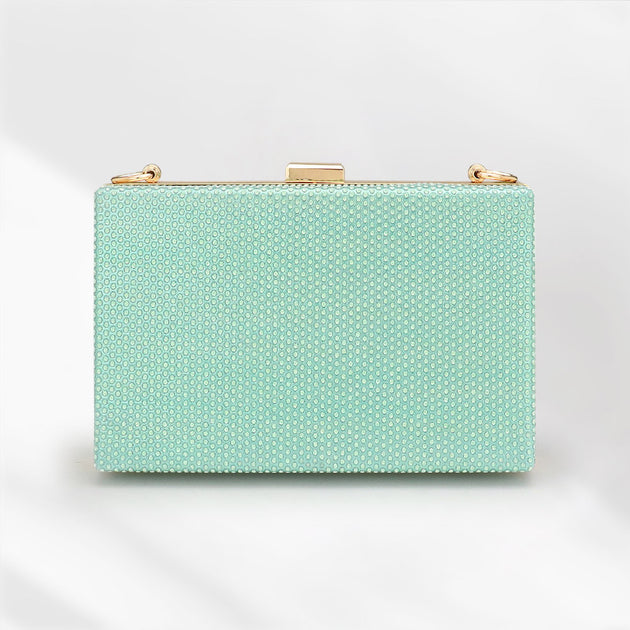 FASHNZFAB Pochette de soirée rectangulaire gris taille unique 2