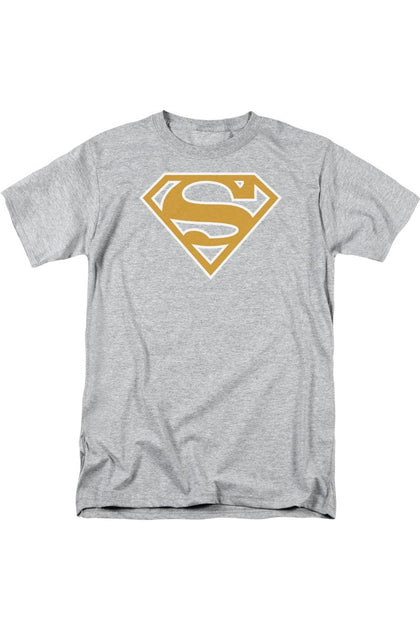 T-shirt Gris Large Superman Écusson Gildan 2