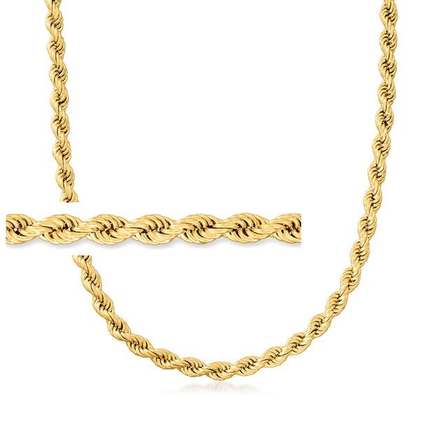 Ross-Simons Rope-Chain Necklace Gold 6mm 4