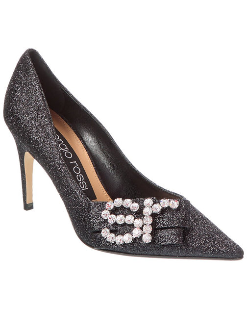 Sergio Rossi SR Glitter Pump Black EU 36.5 2