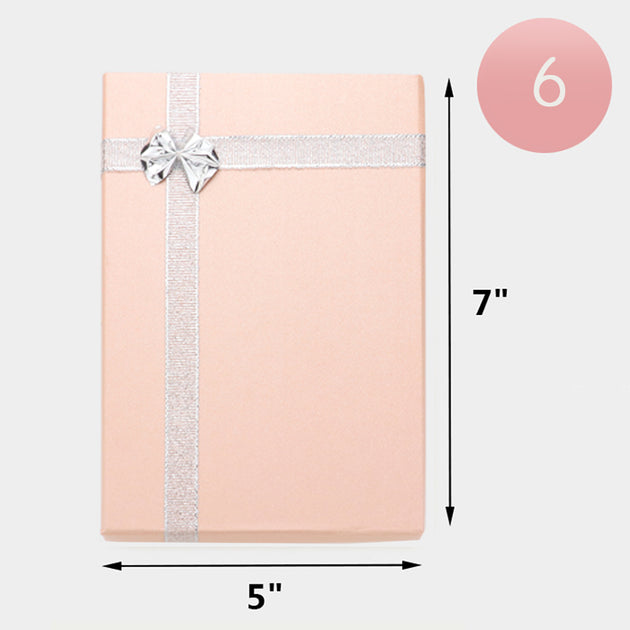 FASHNZFAB 6PCS Boîtes Cadeaux Rectangulaires à Nœud 3