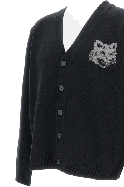 Maison Kitsuné Cardigan Sweater Black Large 4