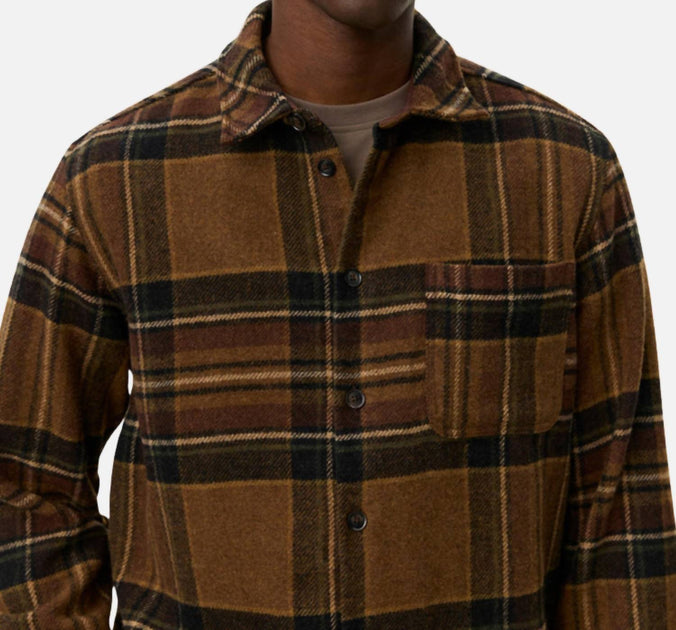 Les Deux Kaleb Overshirt Brown Small 4