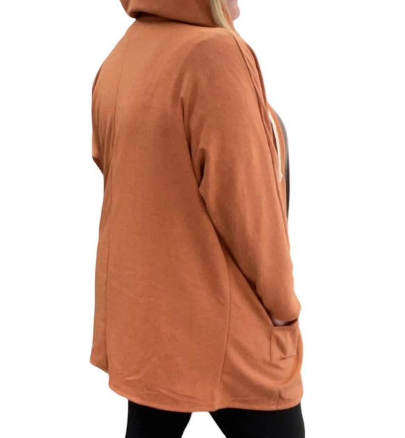 honeyme Hooded Cardigan Brown XL 3