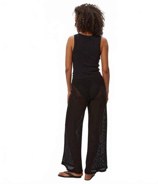 Michael Stars Priscilla Mesh Pant Black Small 4
