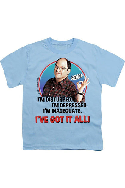 Gildan Seinfeld George Short Sleeve T-Shirt Blue Large 2