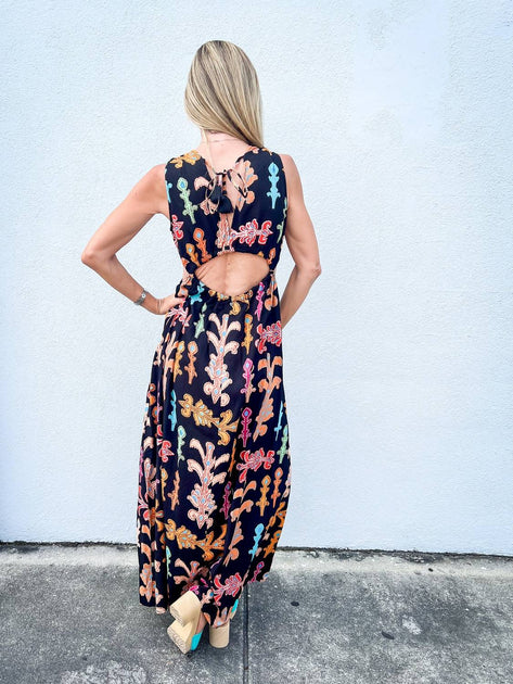 Z & L EUROPE Wanderlust Maxi Dress Multi Medium 4