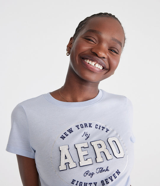 Aeropostale Eighty Seven Folien-Applikation Graphic Tee Multi Medium 3
