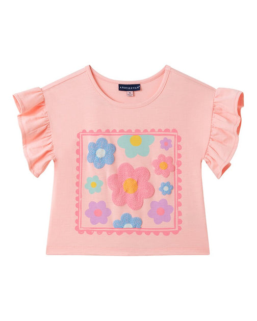 Andy & Evan Graphic Flutter T-Shirt Pink US 6 3