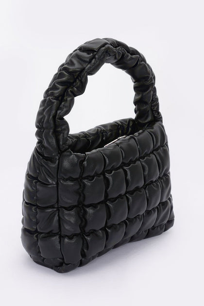FASHNZFAB Padded Handle Bag Black One Size 4