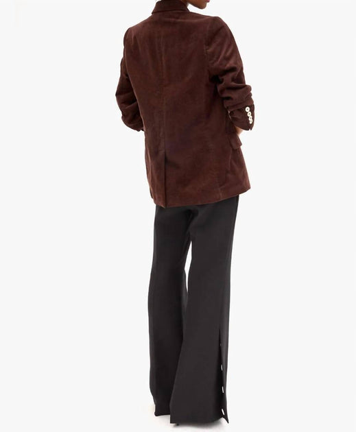 Clare V. Le Blazer Jacke Schokolade Klein 3