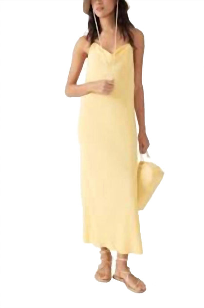 ba & sh Fame Maxi Dress Yellow Small 2