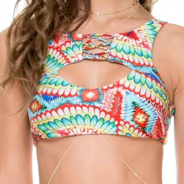 Luli Fama Wild Heart Bikini Top Multi Large 2