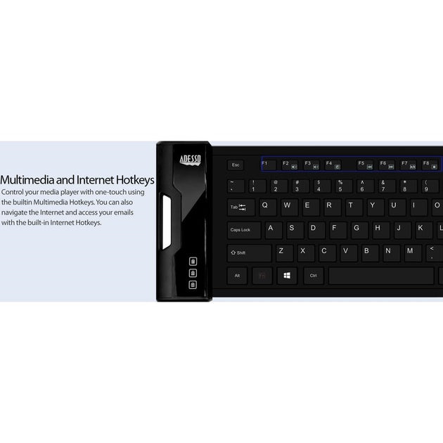 Adesso SlimTouch 232 Clavier Antimicrobien Noir Taille Unique 3