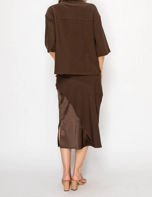 Joh Keira Midi Skirt Brown Medium 3