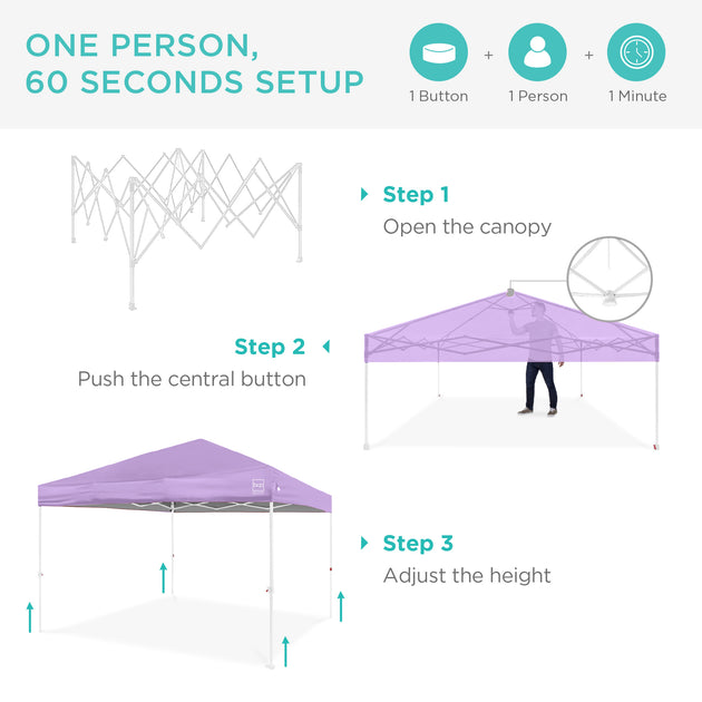 Best Choice Products 12x12ft Pop Up Canopy Blue 3