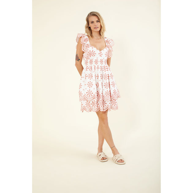HALE BOB Idys Eyelet Dress White Medium 4